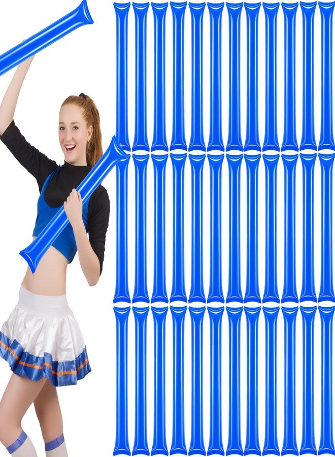 cssopenss 50 PCS Blue Thunder Sticks Thicken Plastic Cheersticks Inflatable Thunder Sticks Sporting Events Team Spirit Cheersticks Sporting Cheers Basketball Football Dance Party(blue) - Image 1